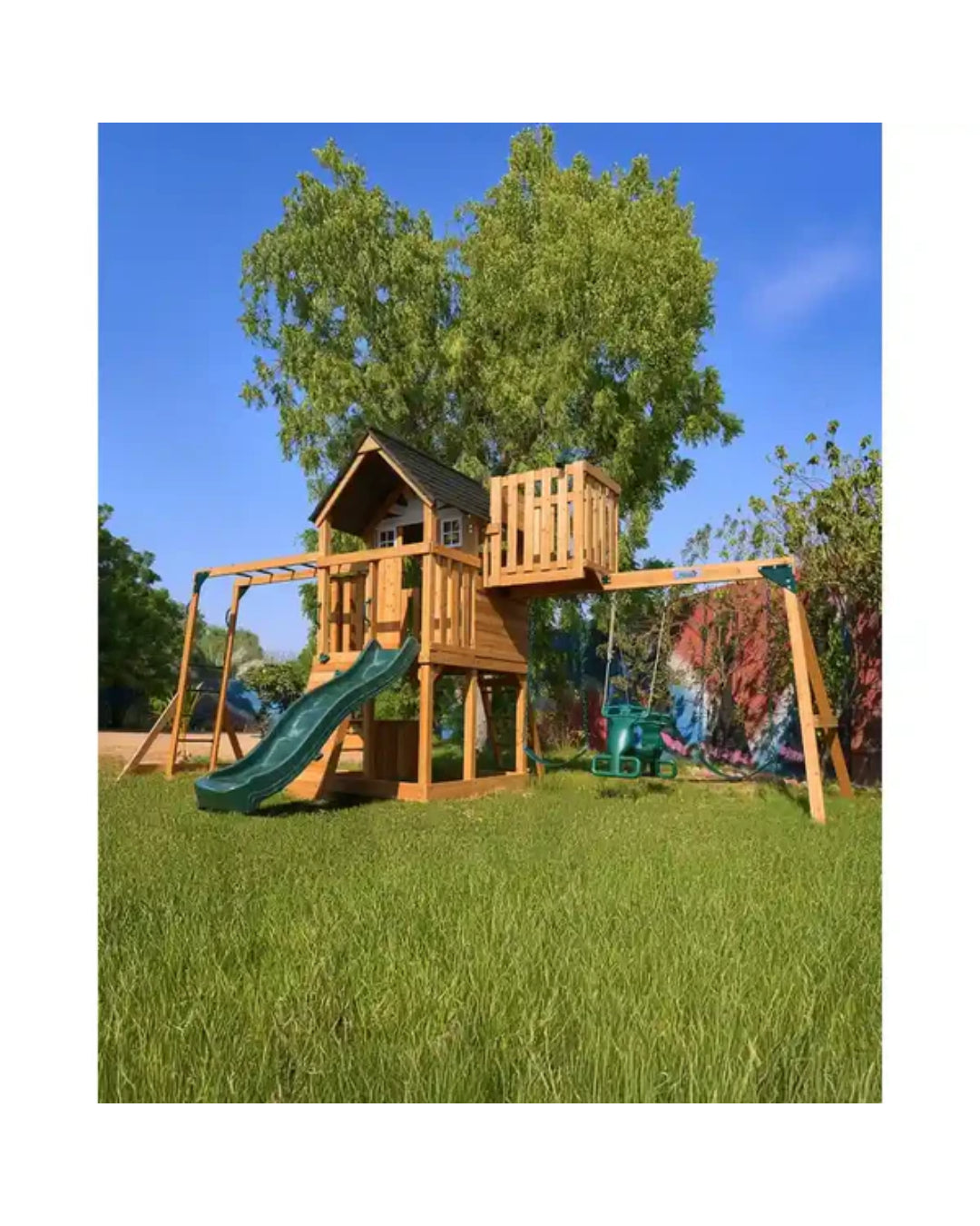 ARABIAN LEOPARD WOODEN SWING SET  aleemaz.com