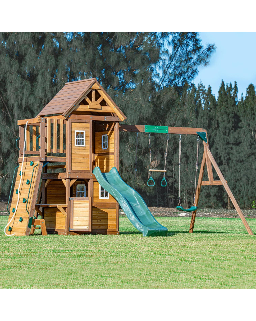 Kazbek Wooden Swing Set  aleemaz.com