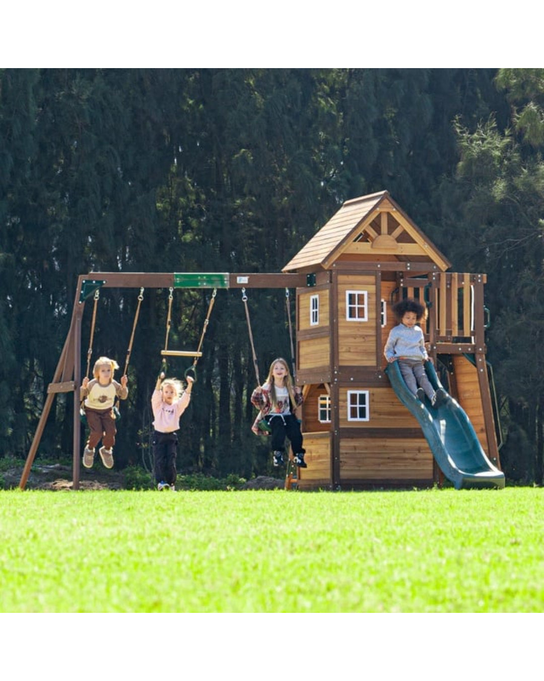 Kazbek Wooden Swing Set  aleemaz.com