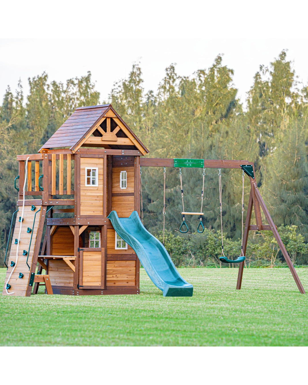 Kazbek Wooden Swing Set  aleemaz.com