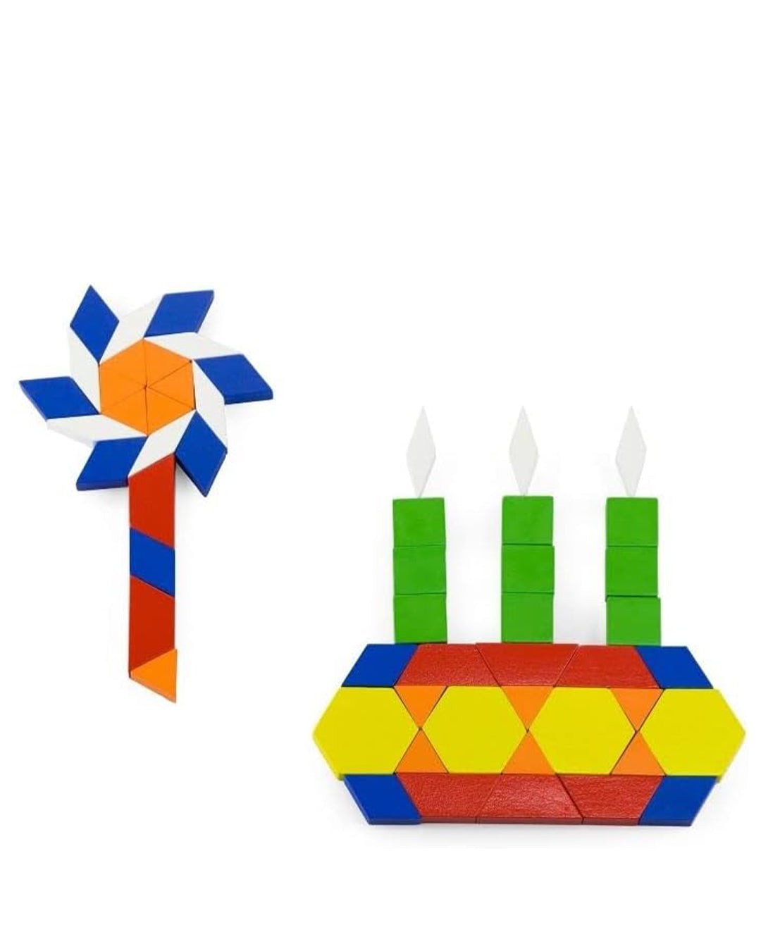 Geometric Wood Pattern Blocks aleemaz.com