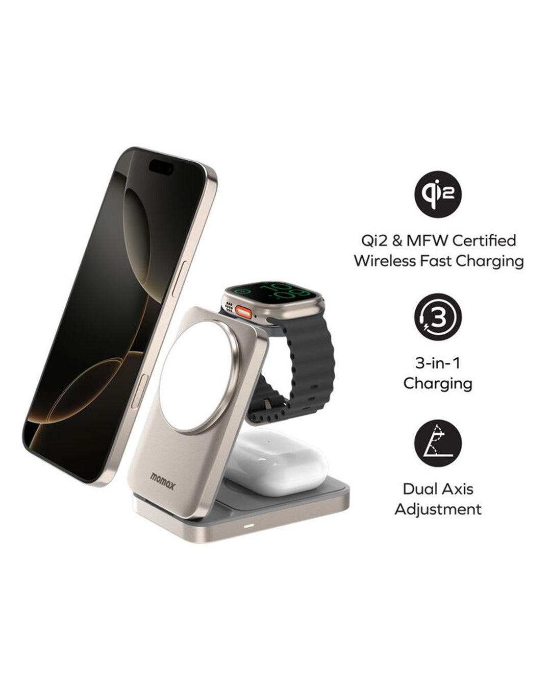 WIRELESS CHARGING STAND TITANIUM aleemaz.com