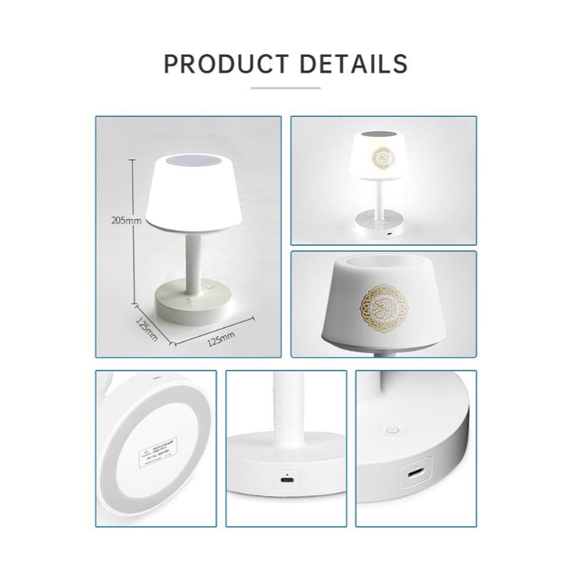 Equantu Desk Lamp Azan Clock Quran Player aleemaz.com