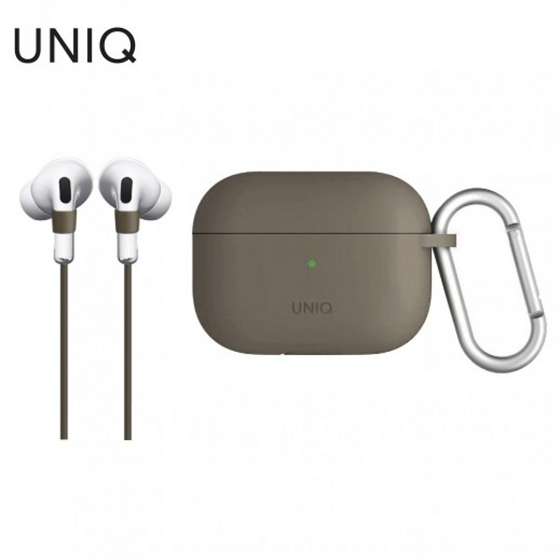 UNIQ VENCER AIRPODS PRO SILICONE HANG CASE DARK SAND (BEIGE) aleemaz.com