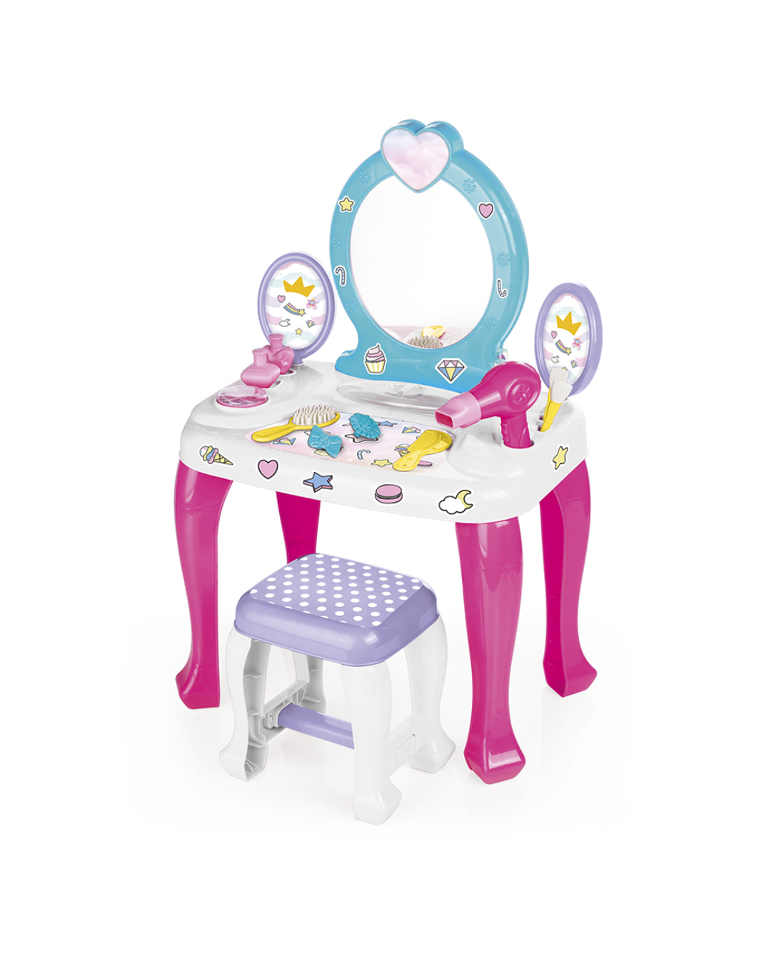 UNICORN VANITY TABLE & STOOL SET aleemaz.com 