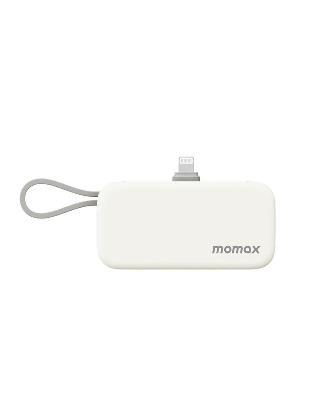 MOMAX 1-POWER MINI 5000mAh 3IN1 POWER BANK WITH LIGHTNING PLUG white