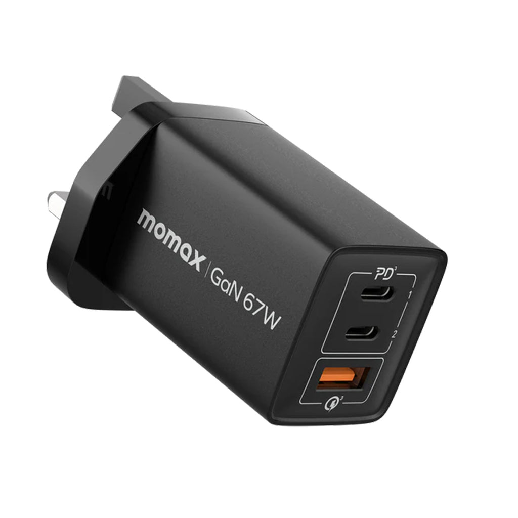 MOMAX ONEPLUG 67W 3 PORT GAN WALL CHARGER