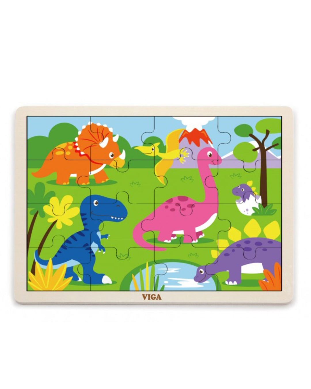 Viga 16Pcs Puzzle Dinosaur