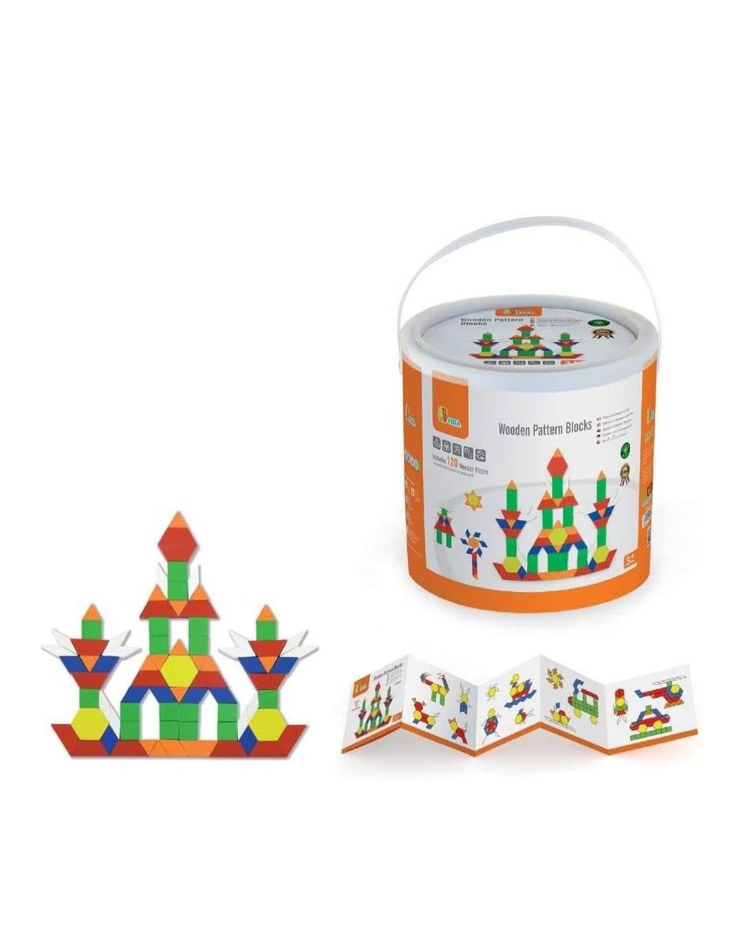 Geometric Wood Pattern Blocks aleemaz.com 