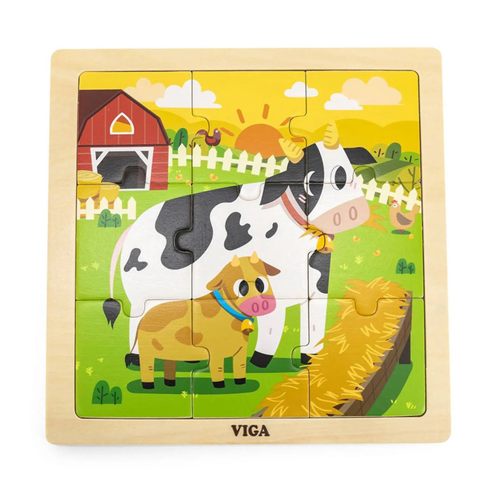 Wooden Knob Puzzle: Sea Animals - Viga