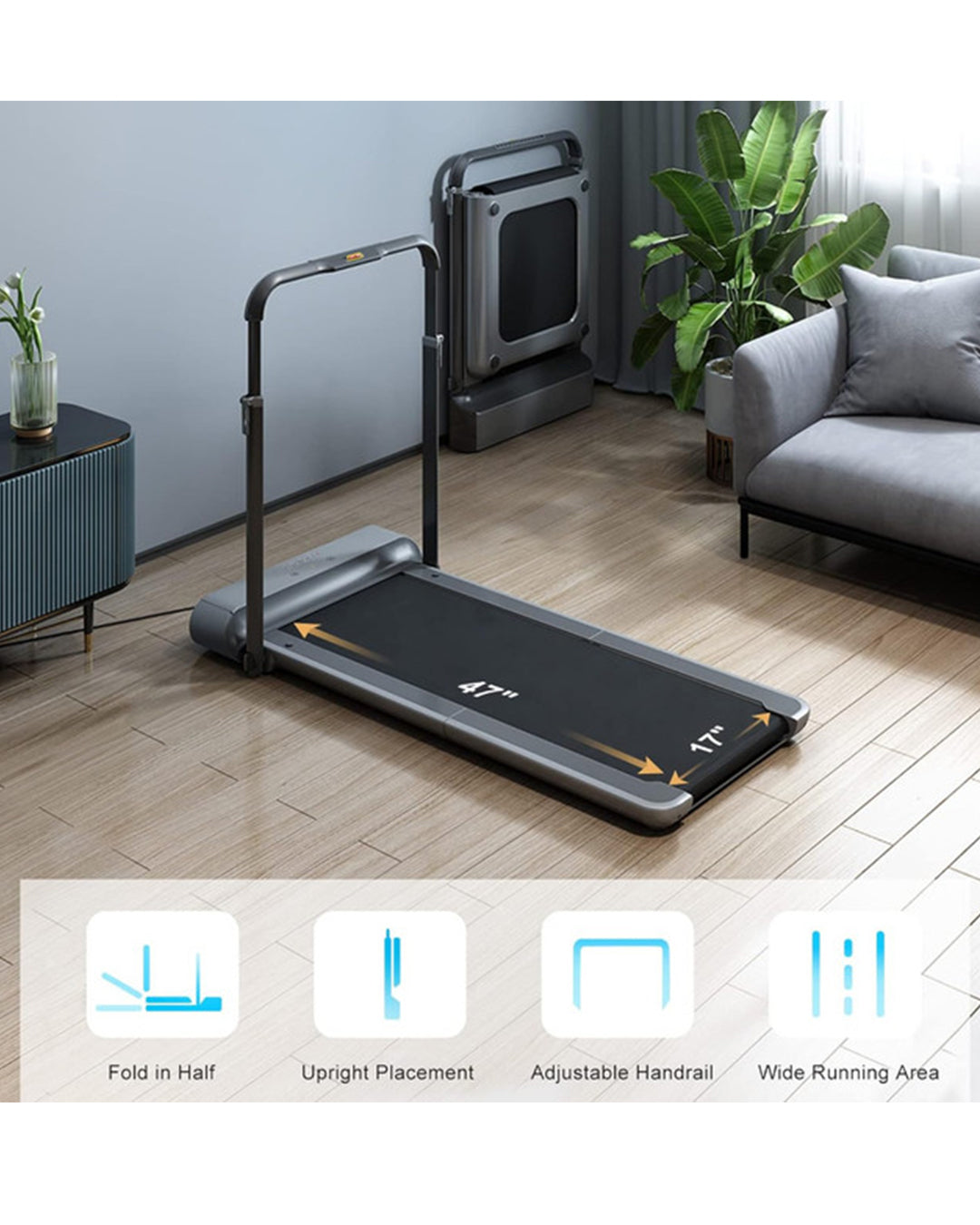 KingSmith WalkingPad R1 Pro Treadmill – Black best price in Doha