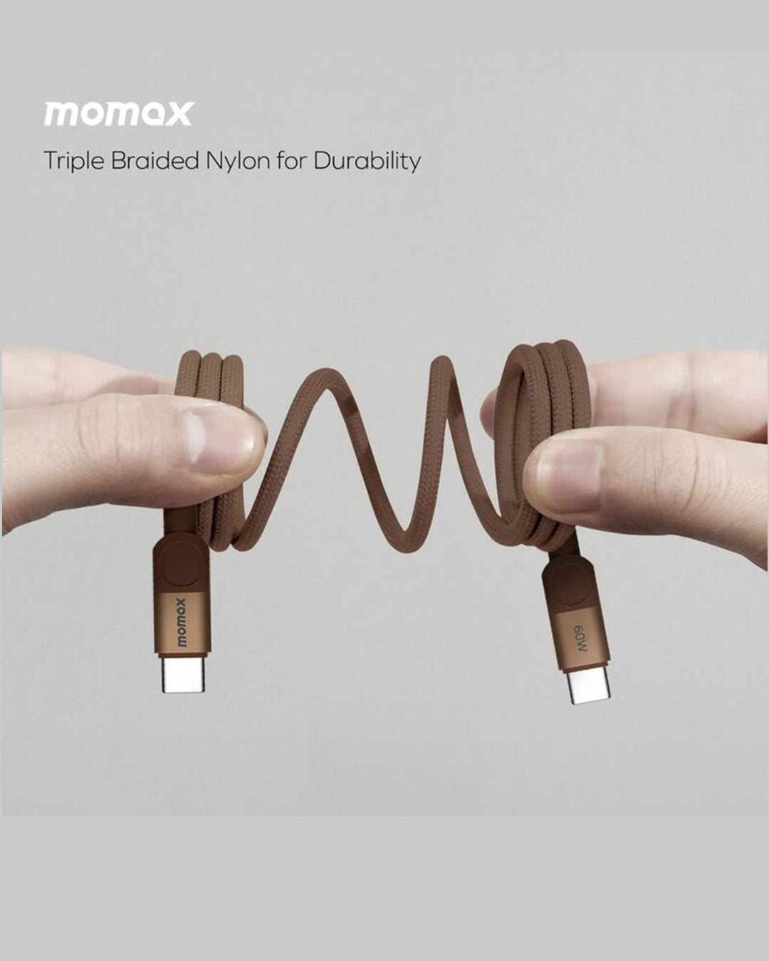 MOMAX 1-CHARGE GAN 30W 1 PORT CHARGER + 60W USB-C TO USB-C MAGNETIC CABLE 1M