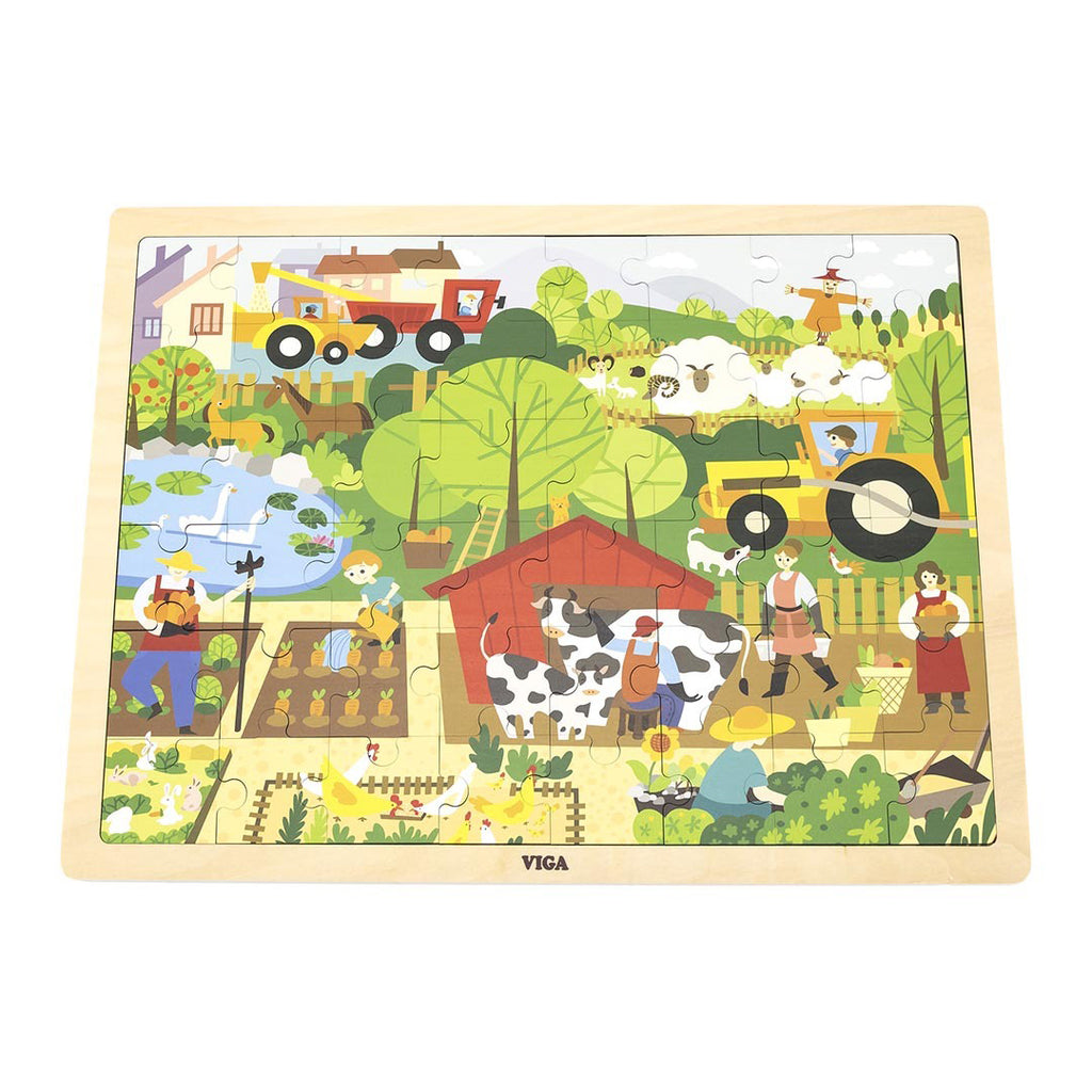 wooden farm puzzle