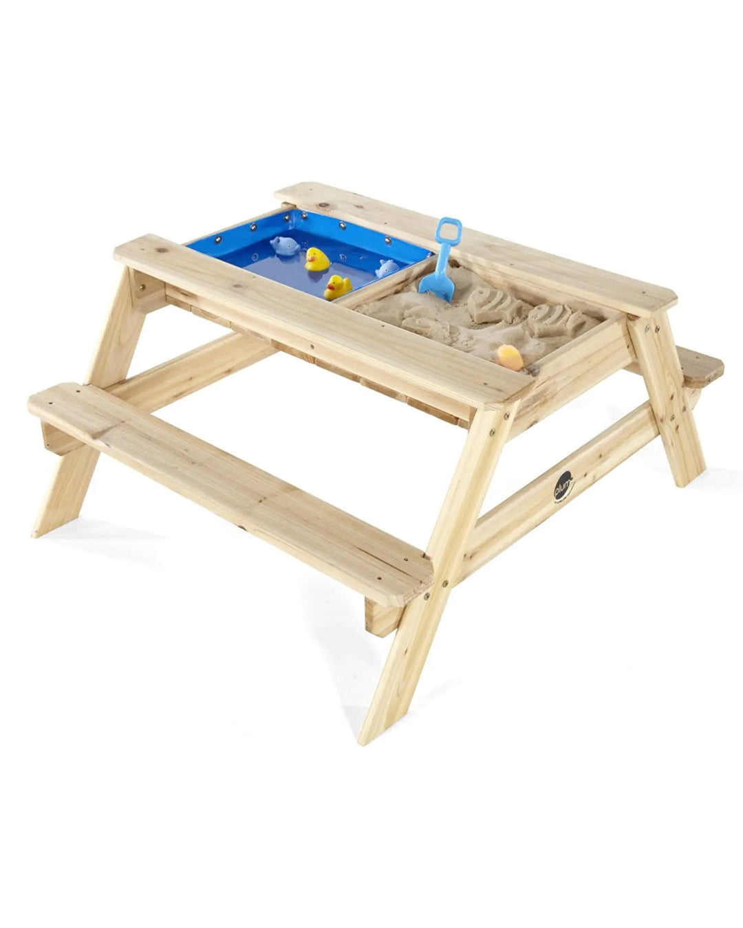 Plum Surfside Wooden Sand & Water Picnic Table-Natural