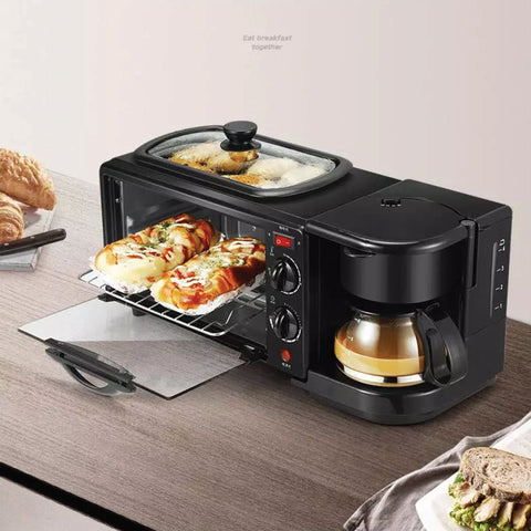 Rako 3 in1 Breakfast Maker - Fying Pan ,Coffee Maker ,Toaster Oven