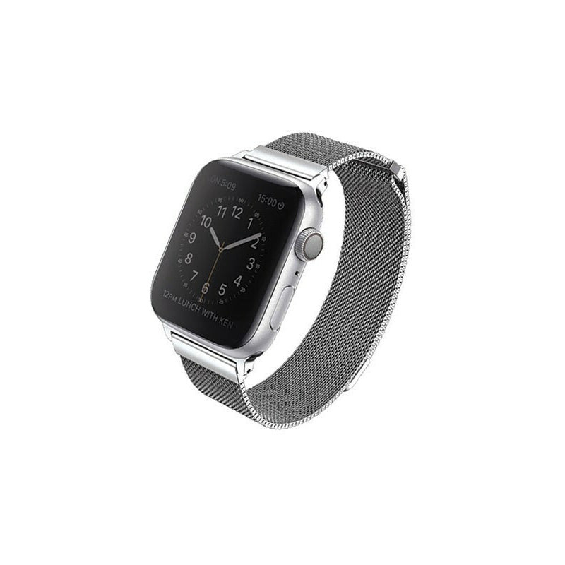 Uniq Dante Apple Watch Series 4 Mesh Steel Strap – Sterling(Silver) aleemaz.com
