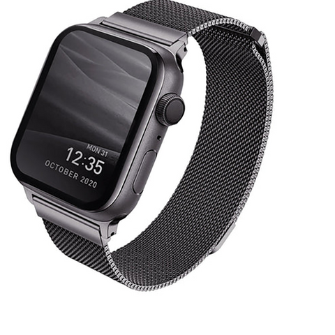 Uniq Dante Apple Watch Series 4 Mesh Steel Strap – Sterling(Silver) aleemaz.com